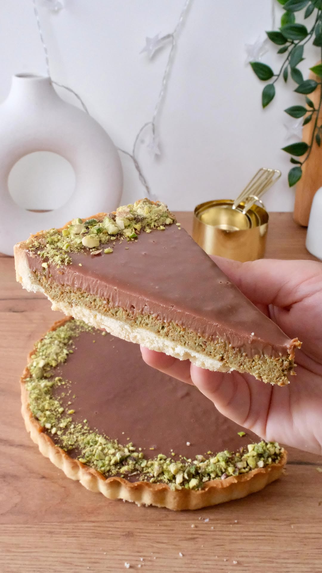 Tarte chocolat pistache façon tablette Dubai