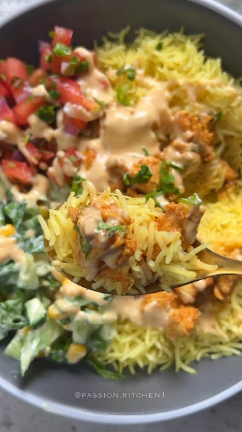 Bols de poulet au riz