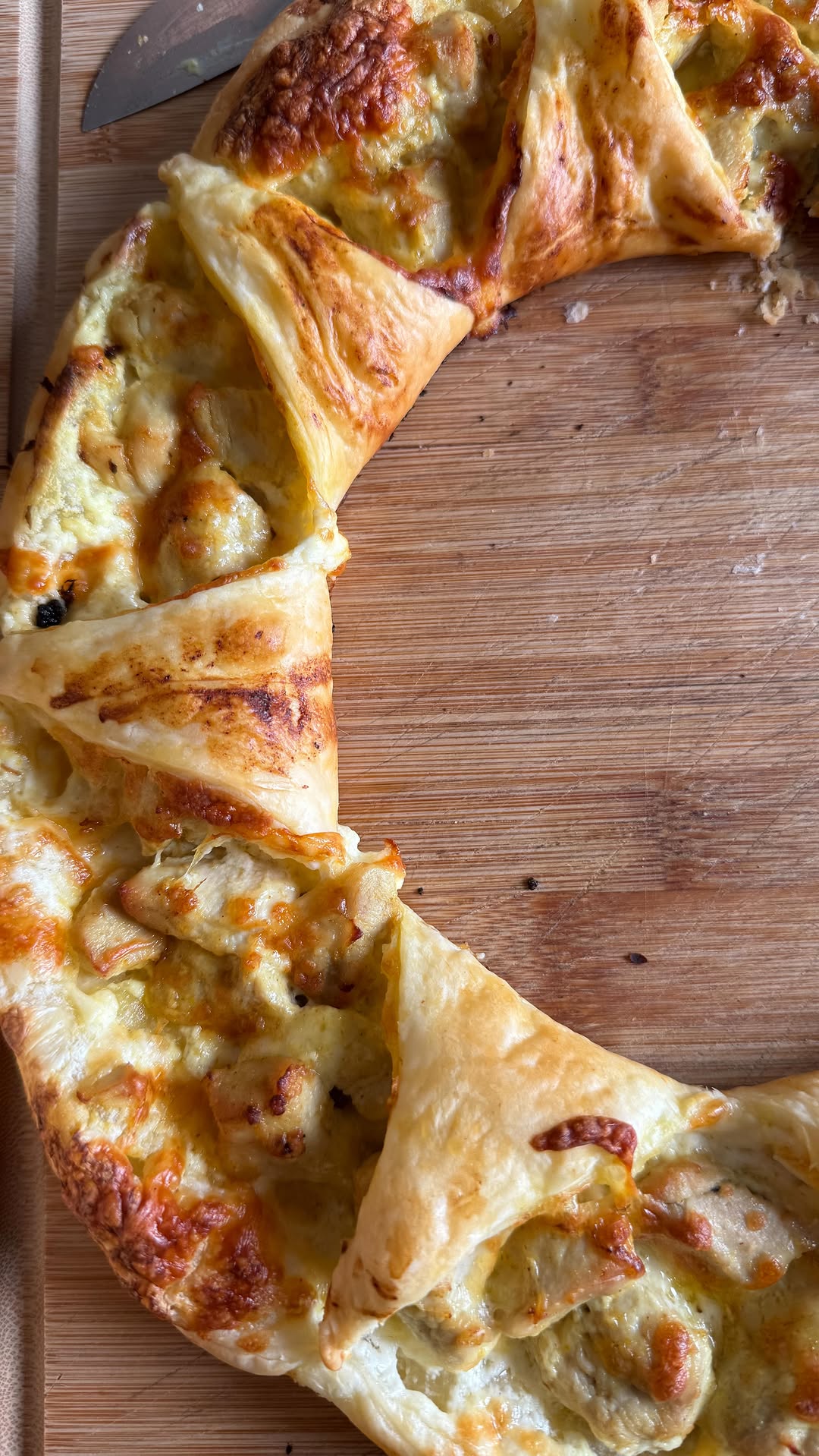 Tarte du soleil poulet curry & emmental