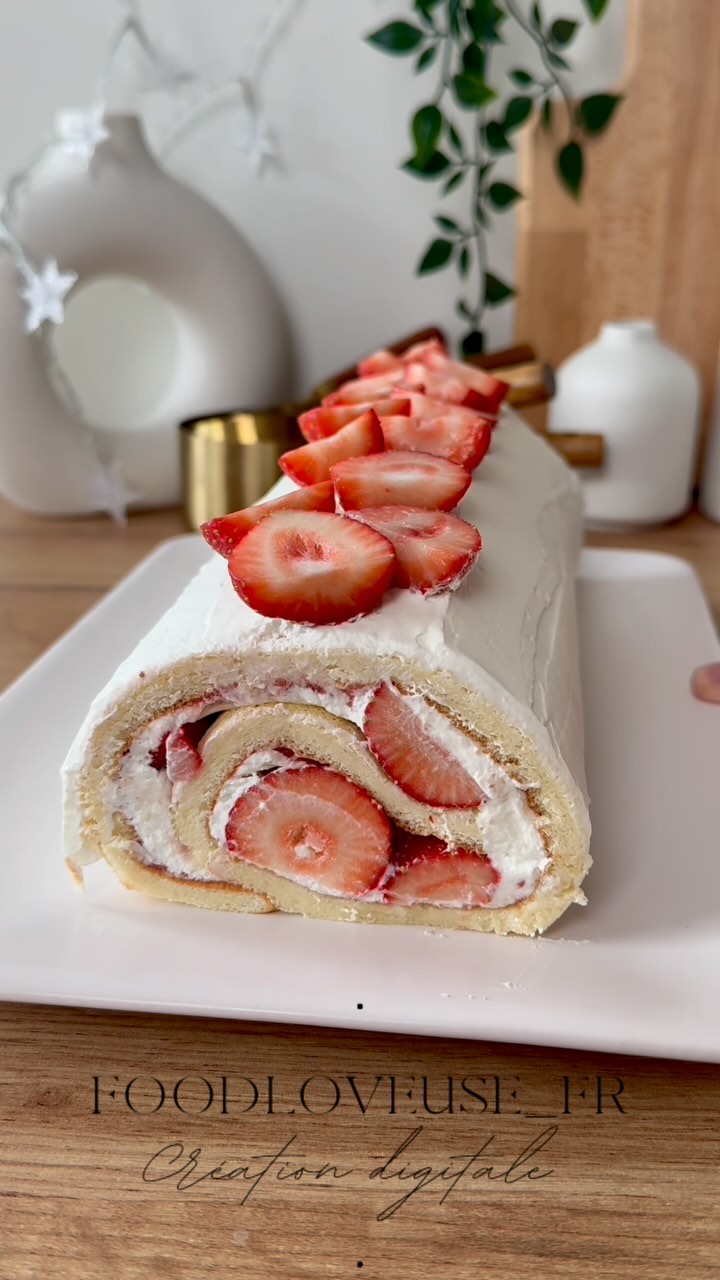 Roulé aux fraises