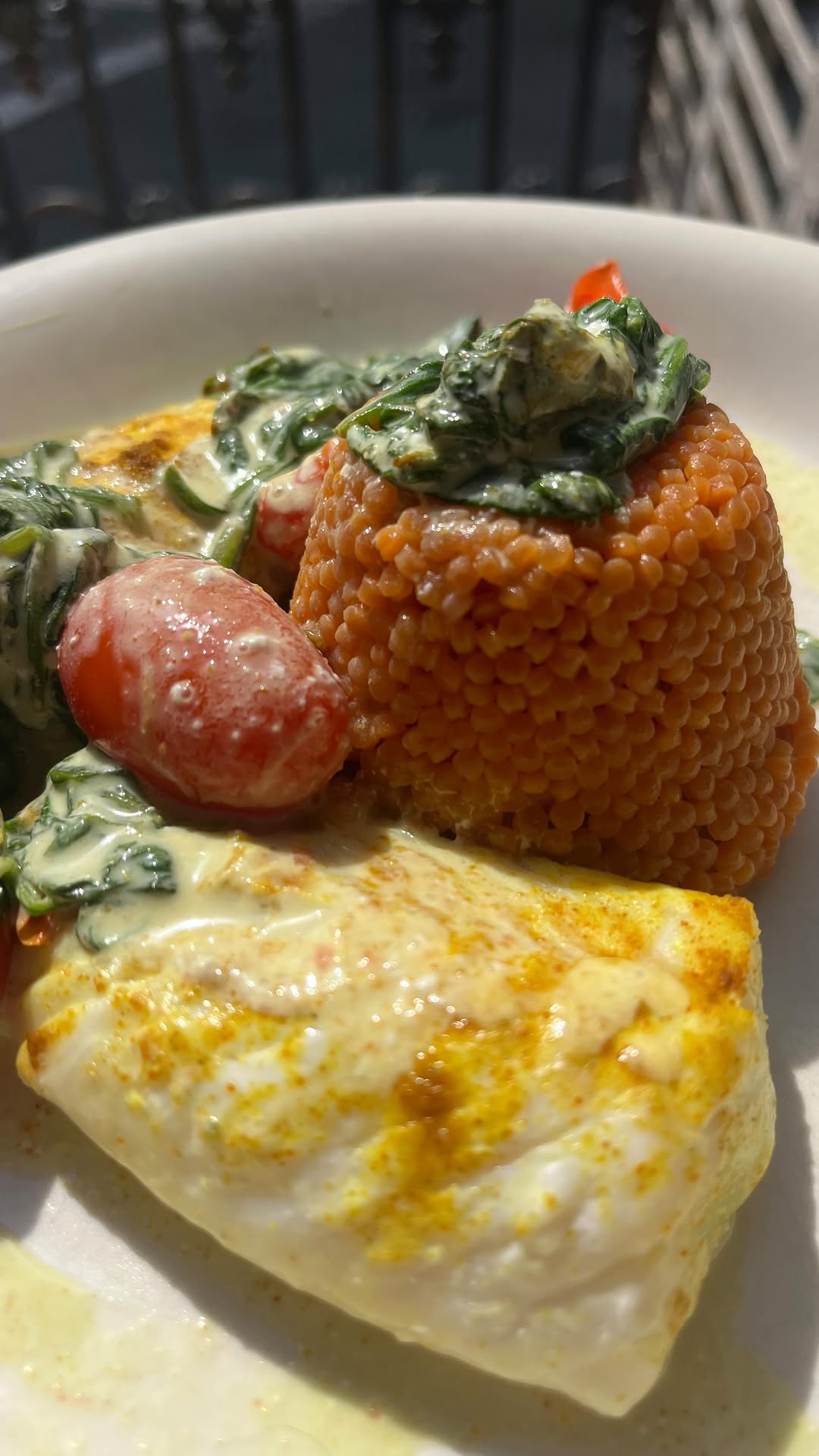Cabillaud coco curry & légumes fondants