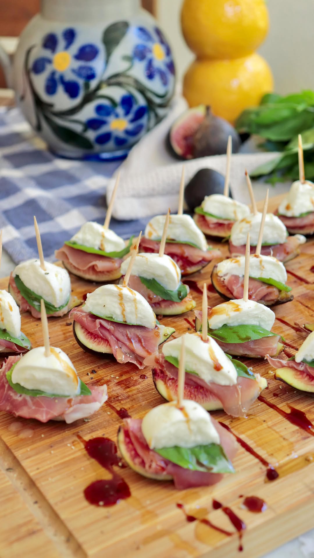 Brochettes figue jambon mozza